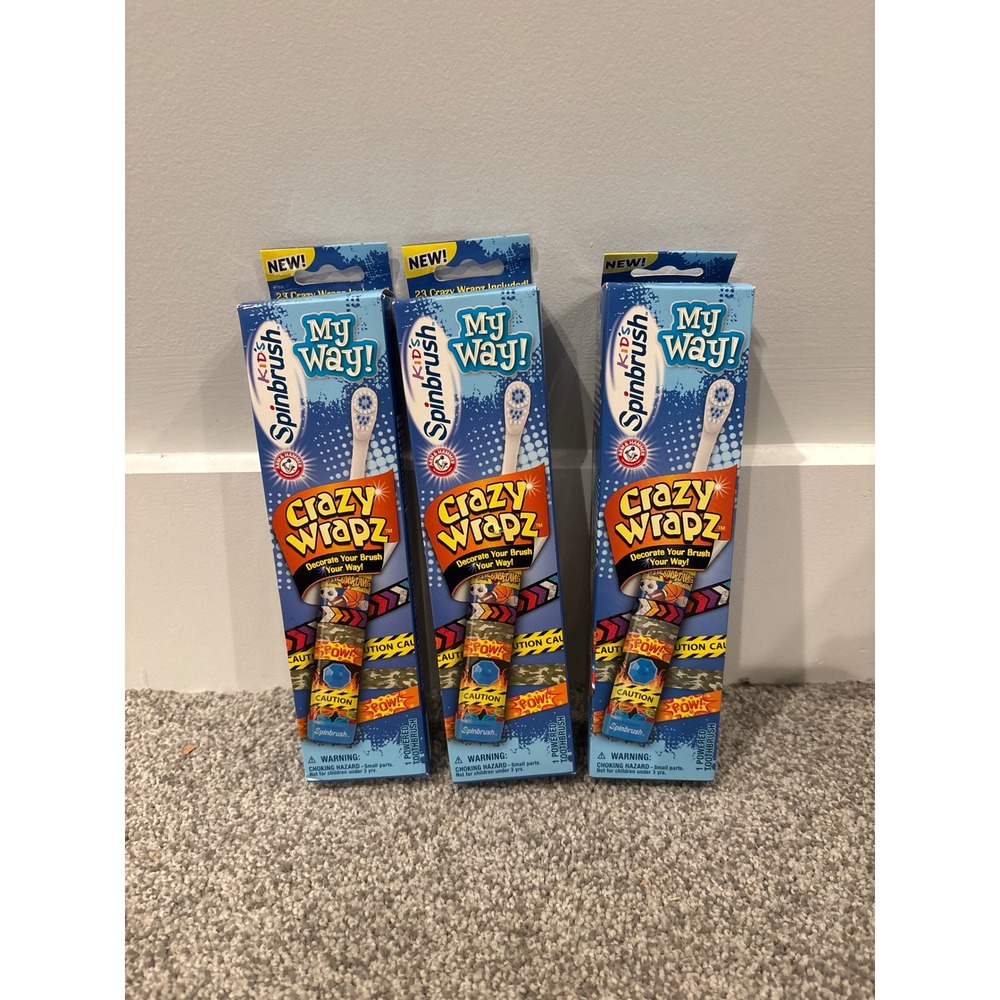3 Arm and hammer my way kids spinbrush tooth brush new